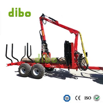 Small Log Crane With Trailer